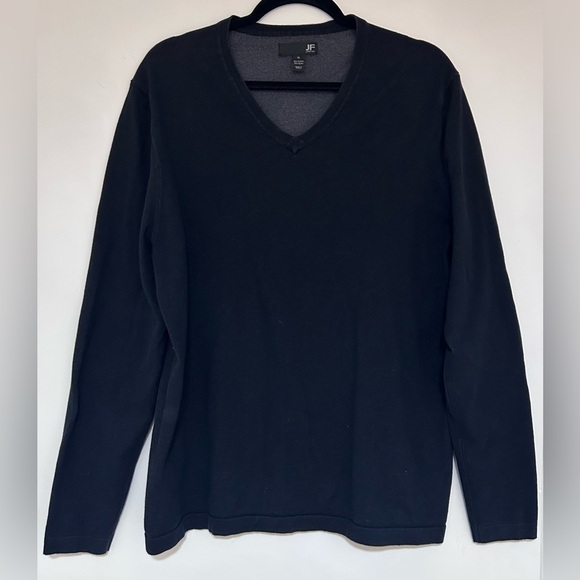 J.Ferrar Men’s Black V-Neck Long Sleeve Sweatshirt Size XL - Picture 1 of 7